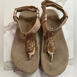 Aetrex Beaded sandals with arch support